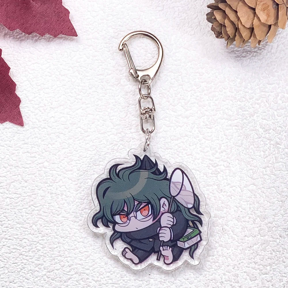 1/21Pcs Game Figures Danganronpa Keychain Accessories Acrylic Cute Charms Pendant For Bag Funny Key Holder Backpack Decoration