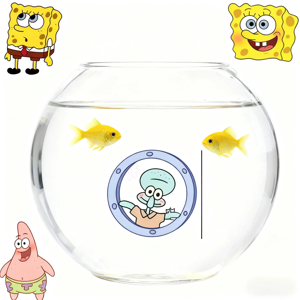 100pcs new Cartoon Cute SpongeBob SquarePants Stickers Personalized Creative Decorative Waterproof Sticker Decals Kids Toy.