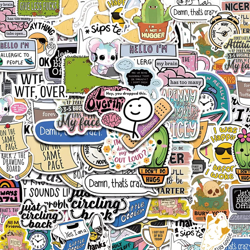 50/100PCS Trendy Stickers