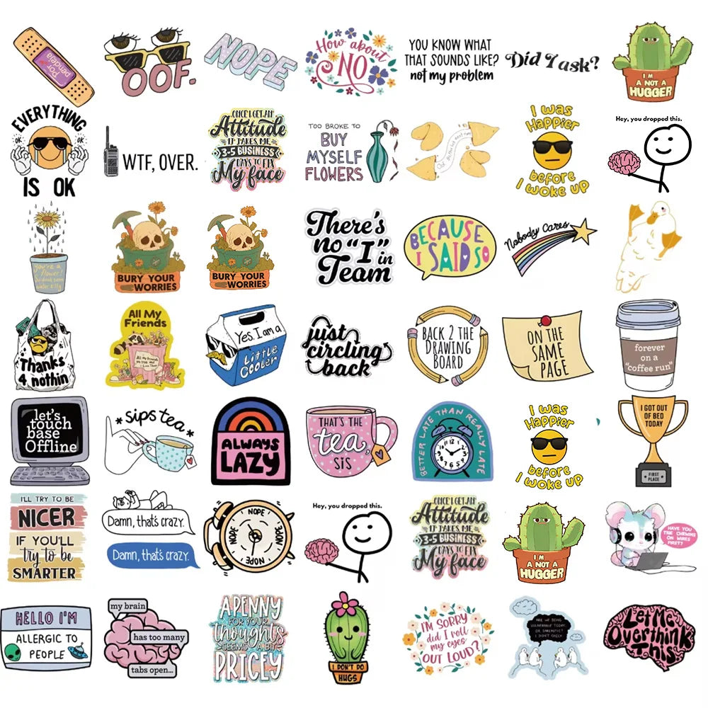 50/100PCS Trendy Stickers