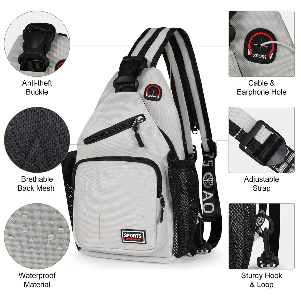 Large Capacity Chest Sloping Backpack - Fashionable Sports And Leisure Design, Multifunctional Sloping Waist Bag, Spacious Stora