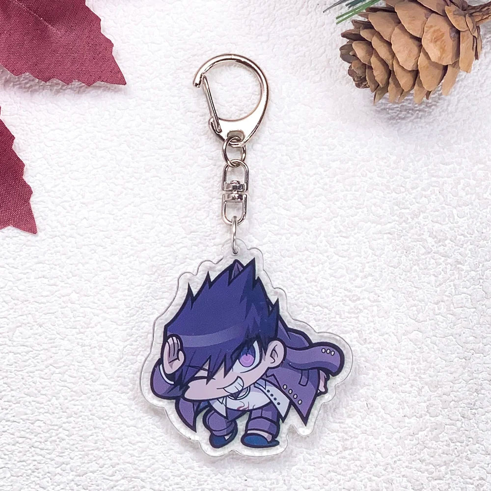 1/21Pcs Game Figures Danganronpa Keychain Accessories Acrylic Cute Charms Pendant For Bag Funny Key Holder Backpack Decoration