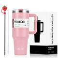 WATERSY 30oz/40oz Tumbler with Handle & Straw, Leak-proof Insulated Cup, 304 Stainless Steel Vacuum Travel Mug for Car, Sport
