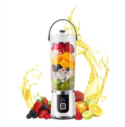 12 Blades Portable USB Charging Juicer, 400-800ML Mini Personal Blender, Electric Smoothie Juice Maker, Compact Rechargeable Mixer for Shakes, Fruit Vegetable Drinks, Travel Home Office Outdoor Use