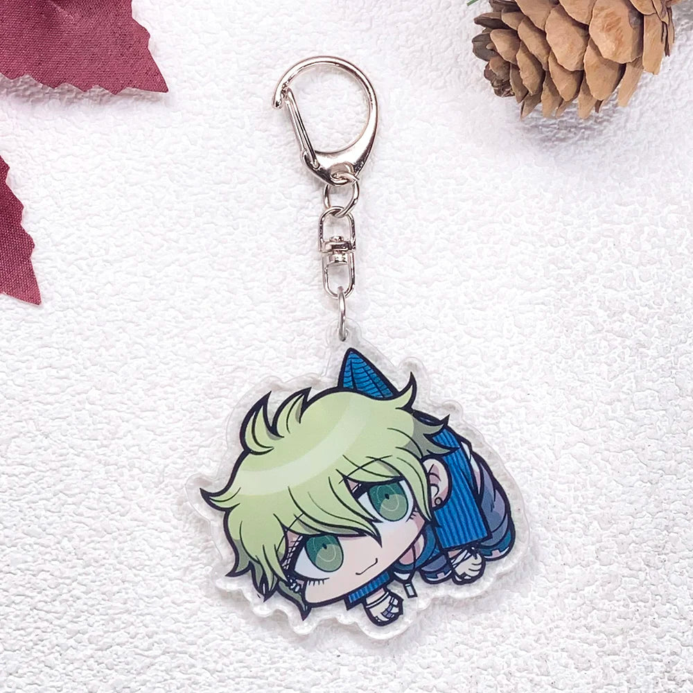 1/21Pcs Game Figures Danganronpa Keychain Accessories Acrylic Cute Charms Pendant For Bag Funny Key Holder Backpack Decoration