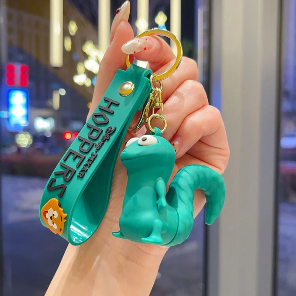 3D Cute Orange Beaver Keychain Cartoon Animal Doll Pendant Key chains Bag Charm Car Keyring Accessories Gift