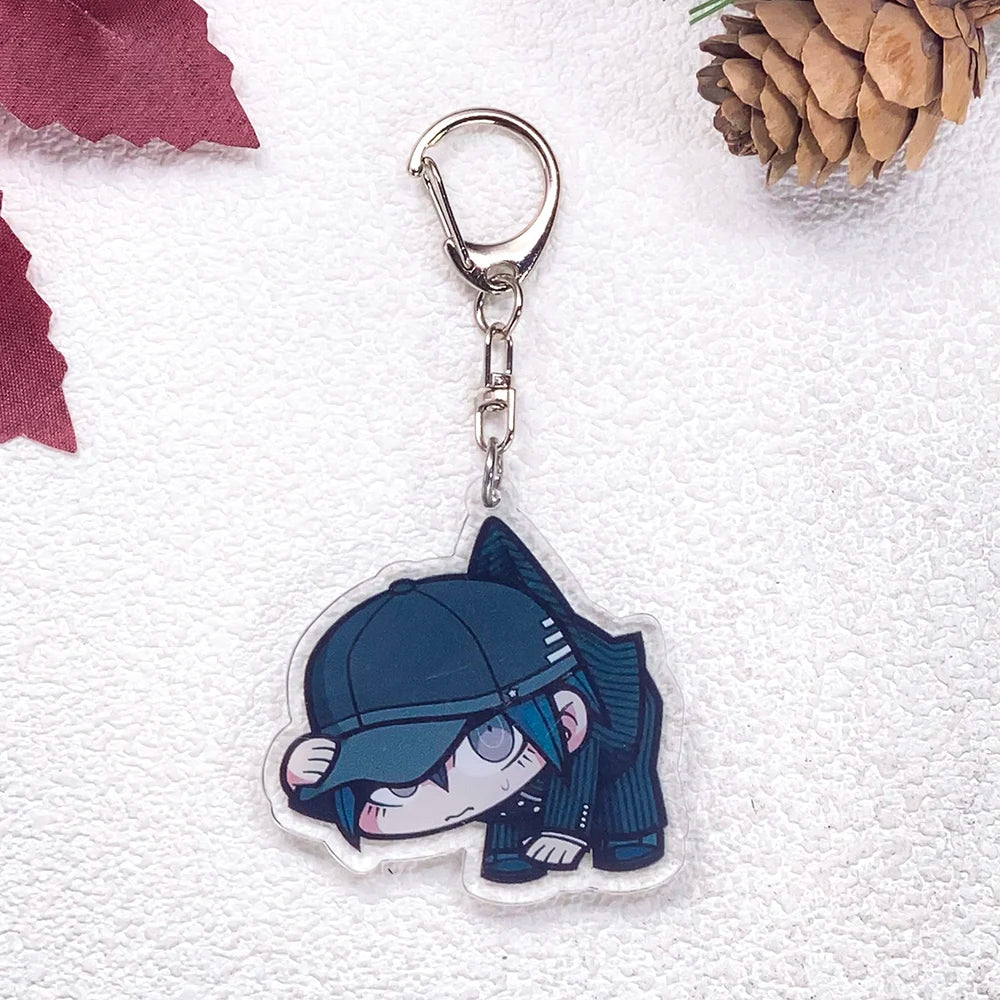 1/21Pcs Game Figures Danganronpa Keychain Accessories Acrylic Cute Charms Pendant For Bag Funny Key Holder Backpack Decoration