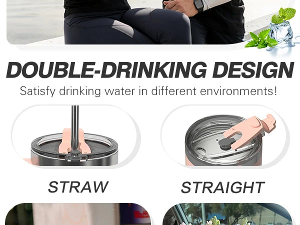 WATERSY 20oz/591ml Tumbler with Handle, Leak-proof Insulated Cup, Stainless Steel Vacuum Thermal for Coffee, for Car, Travel
