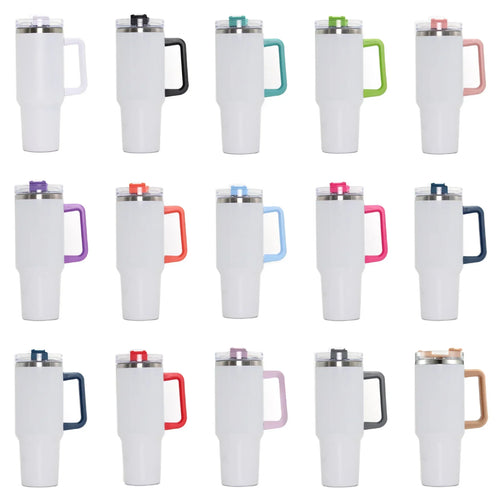 1200ML Sublimation Blank Tumbler Stainless Steel Car Cup Coffee Mug Large Capacity Water Bottle 40OZ Vacuum Thermos Bottle DIY