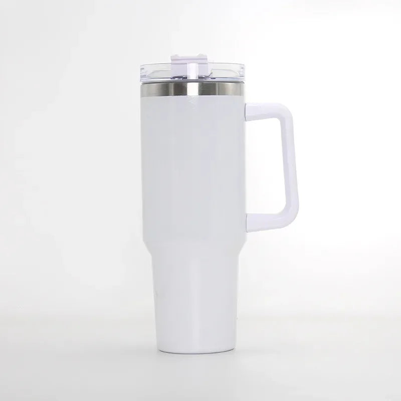1200ML Sublimation Blank Tumbler Stainless Steel Car Cup Coffee Mug Large Capacity Water Bottle 40OZ Vacuum Thermos Bottle DIY