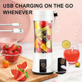 12 Blades Portable USB Charging Juicer, 400-800ML Mini Personal Blender, Electric Smoothie Juice Maker, Compact Rechargeable Mixer for Shakes, Fruit Vegetable Drinks, Travel Home Office Outdoor Use
