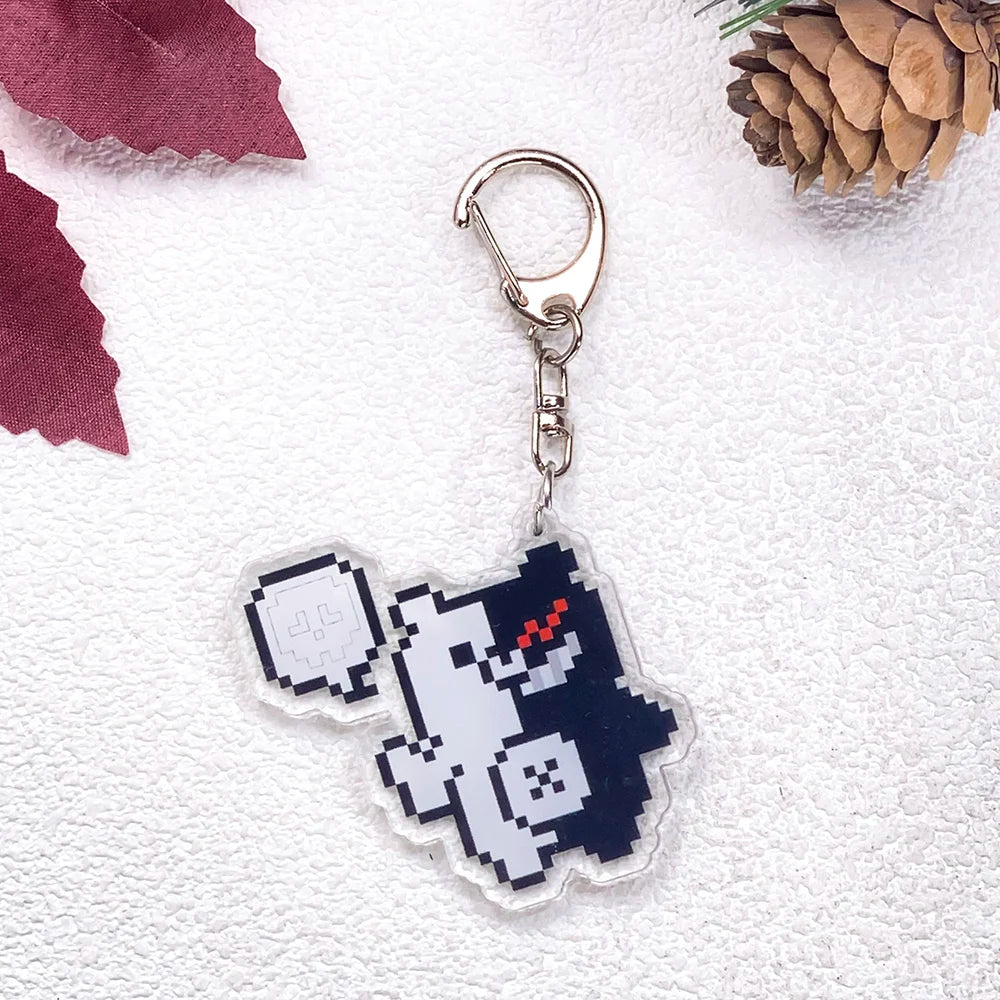 1/21Pcs Game Figures Danganronpa Keychain Accessories Acrylic Cute Charms Pendant For Bag Funny Key Holder Backpack Decoration