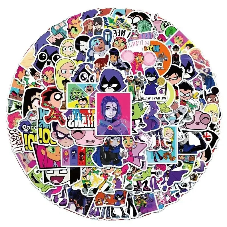50 PCS Teen Titans are gone! Animation cartoon doodle suitcase luggage laptop mobile, phone, tumbler stickers gift