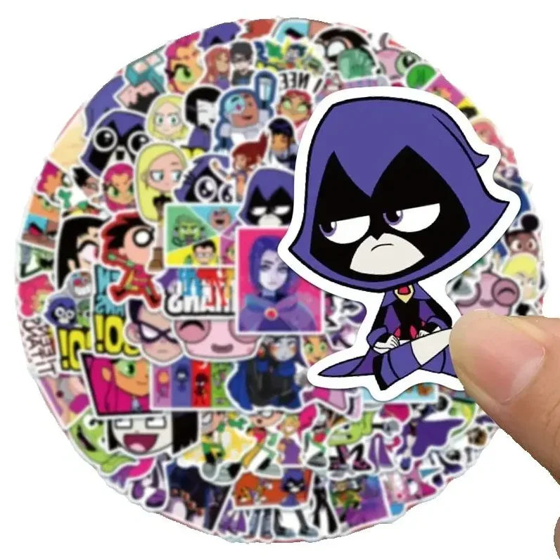 50 PCS Teen Titans are gone! Animation cartoon doodle suitcase luggage laptop mobile, phone, tumbler stickers gift