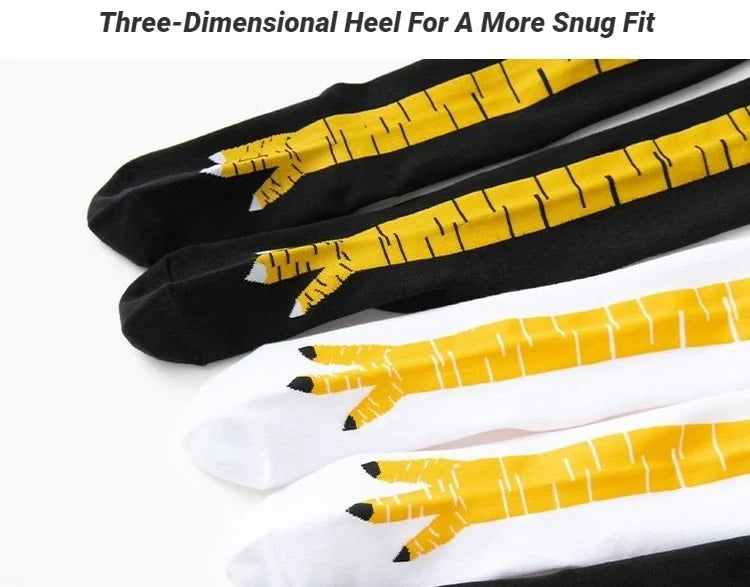 Funny 3D Chicken Socks Print Cartoon Cosplay High Flexibility Thigh High Sock Fashion Thin Toe Feet
