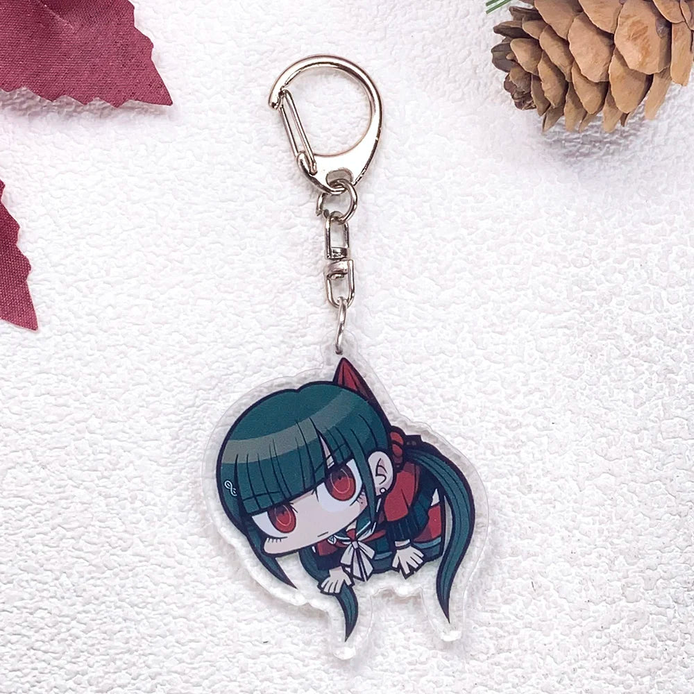 1/21Pcs Game Figures Danganronpa Keychain Accessories Acrylic Cute Charms Pendant For Bag Funny Key Holder Backpack Decoration