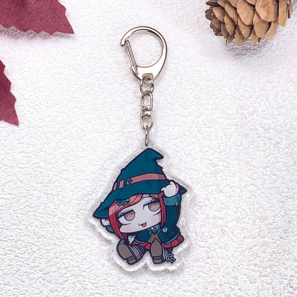 1/21Pcs Game Figures Danganronpa Keychain Accessories Acrylic Cute Charms Pendant For Bag Funny Key Holder Backpack Decoration