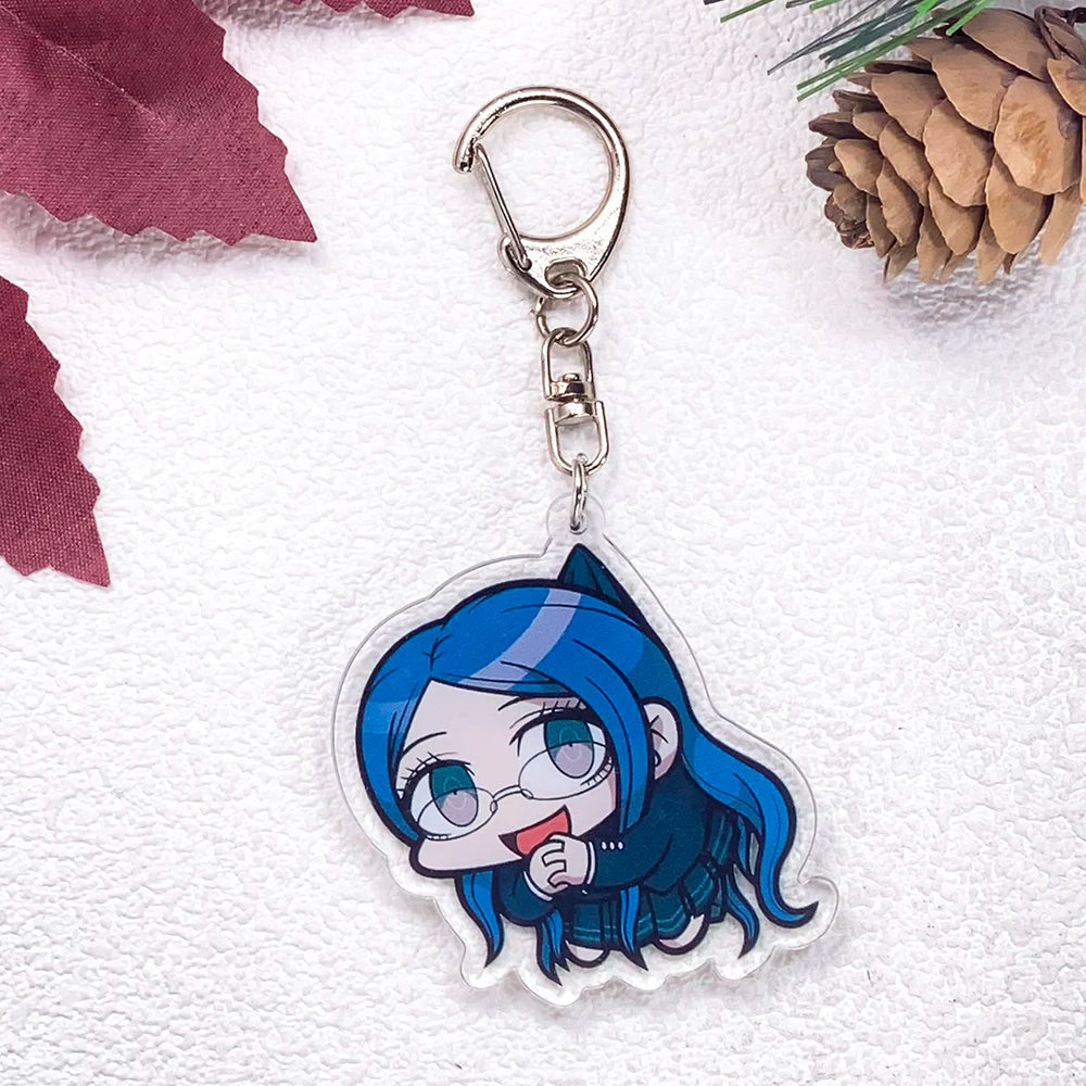 1/21Pcs Game Figures Danganronpa Keychain Accessories Acrylic Cute Charms Pendant For Bag Funny Key Holder Backpack Decoration