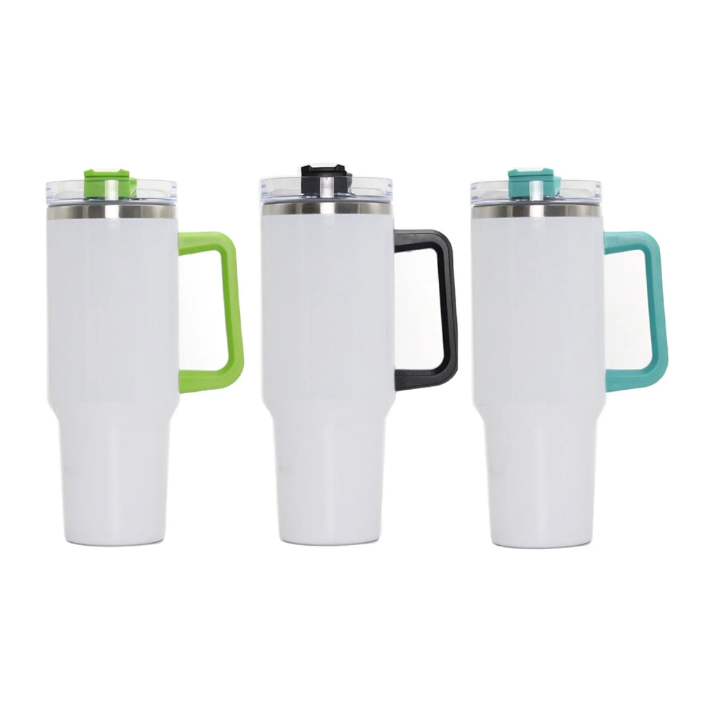 1200ML Sublimation Blank Tumbler Stainless Steel Car Cup Coffee Mug Large Capacity Water Bottle 40OZ Vacuum Thermos Bottle DIY